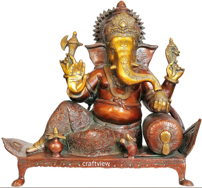 Brass Ganesh Statue 16"