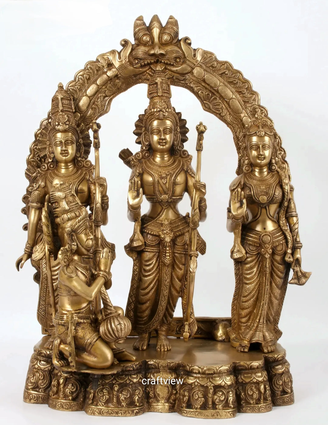 Ram darbar With Prabhavali Sculpture Ram Sita Laxman & Hanuman 25.5"