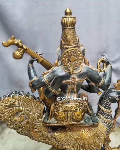 Significance of Sarasvati in Brass Art Sculpture Sitting On Peacock