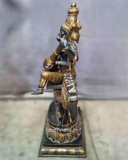 Significance of Sarasvati in Brass Art Sculpture Sitting On Peacock