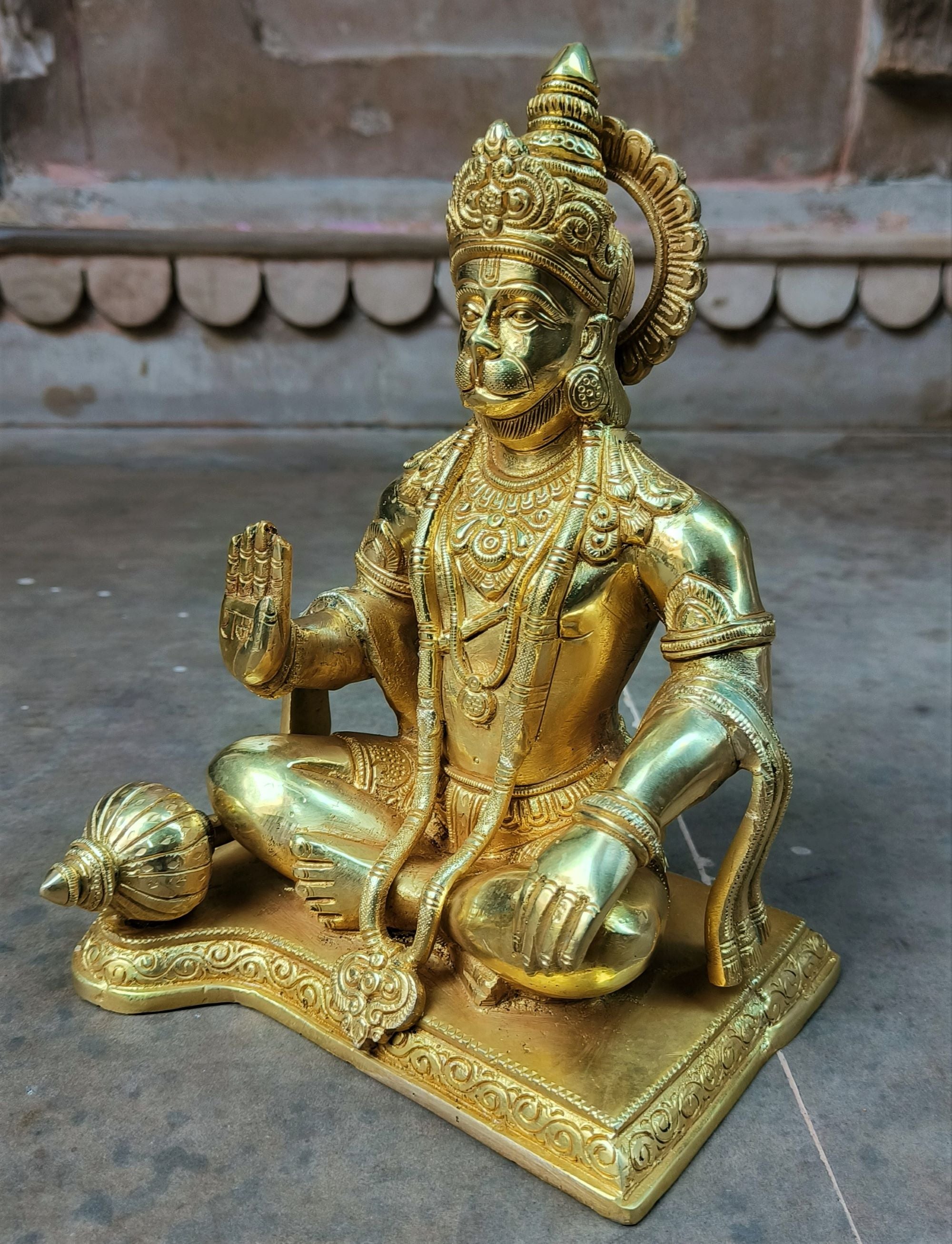 Brass Lord Hanuman Statue 9.3" – Craftview