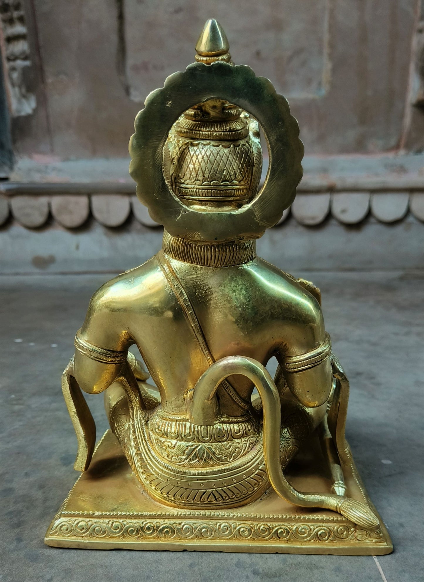 Brass Lord Hanuman Statue 9.3"