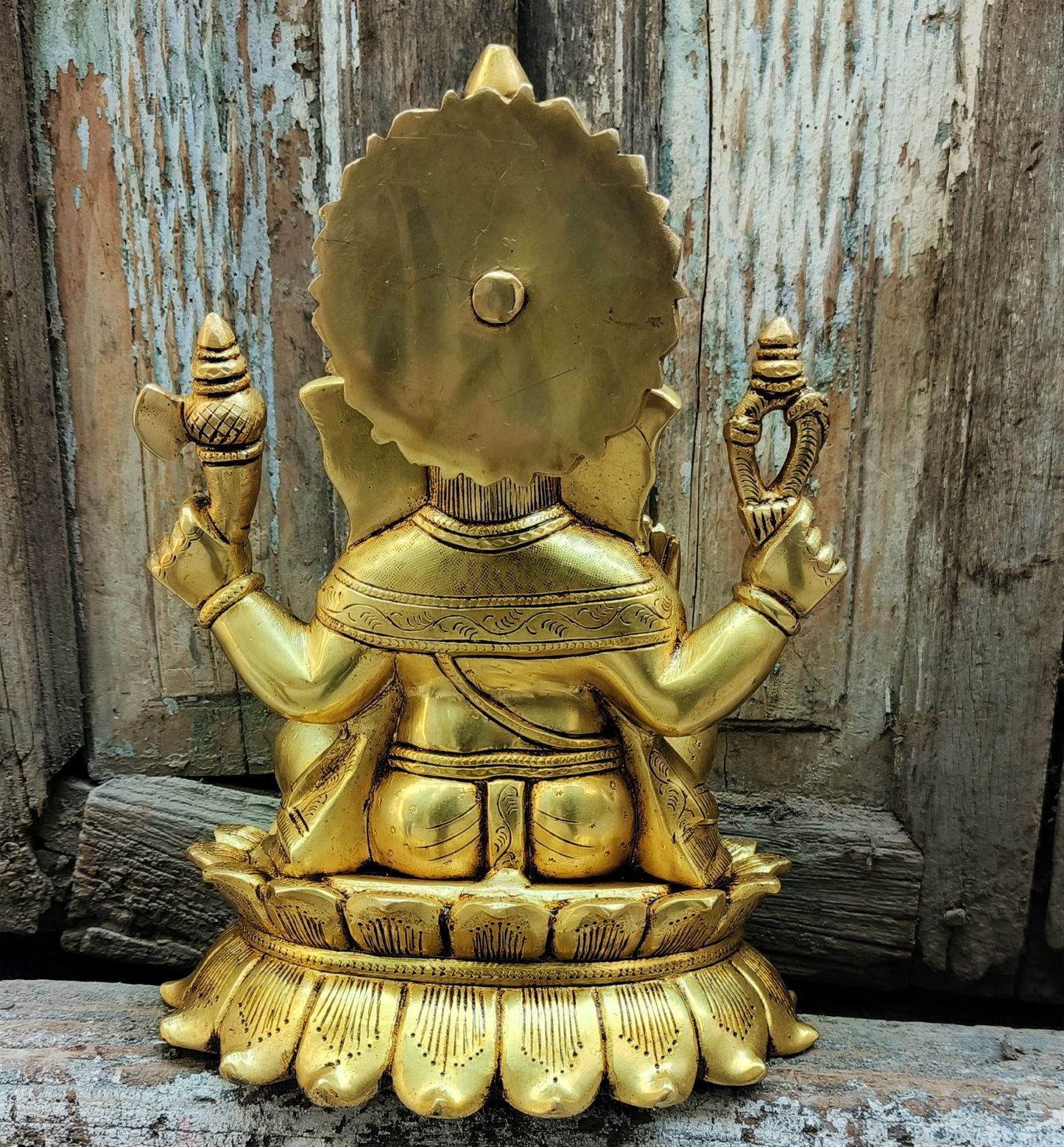 Brass Lord Ganesha Statue 11.5"