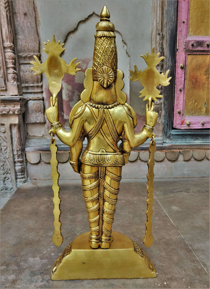 23" Brass Tirupati Balaji Venkateshwara Sculpture