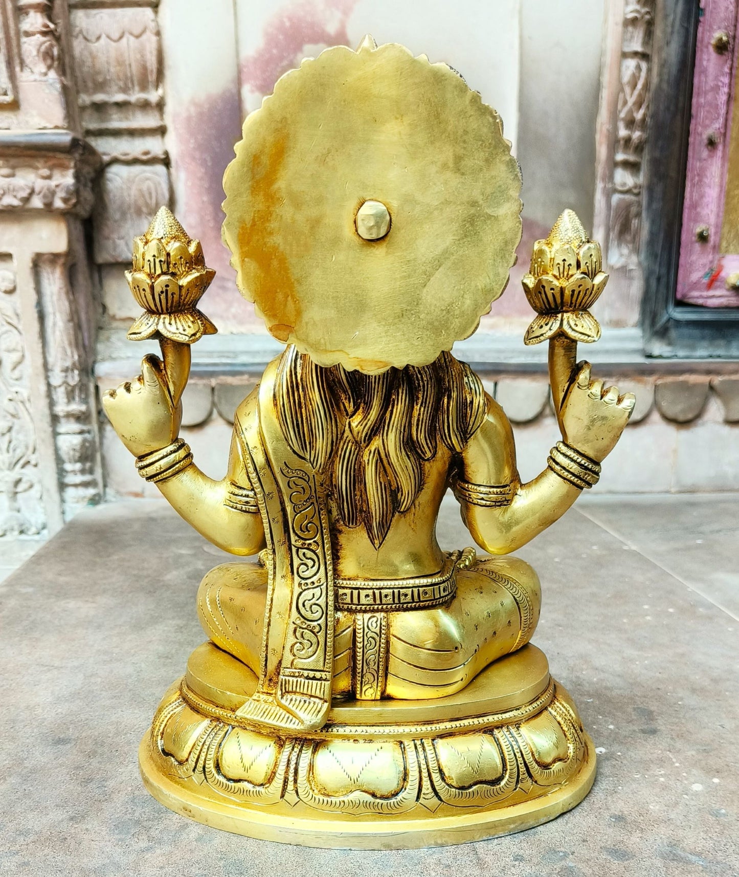 14" Brass Lakshmi Sculpture Super fine