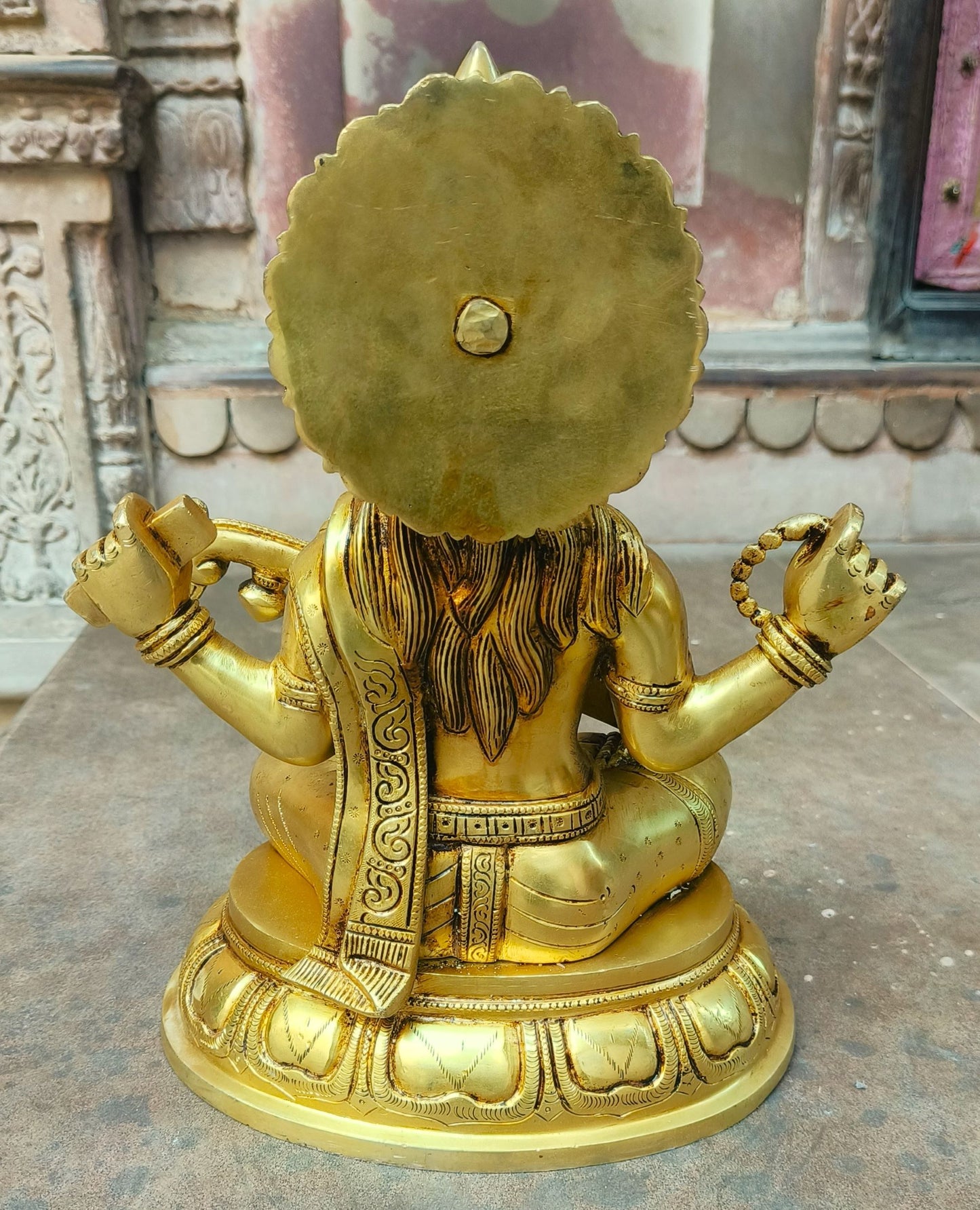 14" Brass Saraswathi Statue Fine Carving