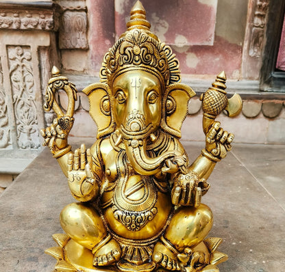 15" Brass Lord Ganesh Statue super fine