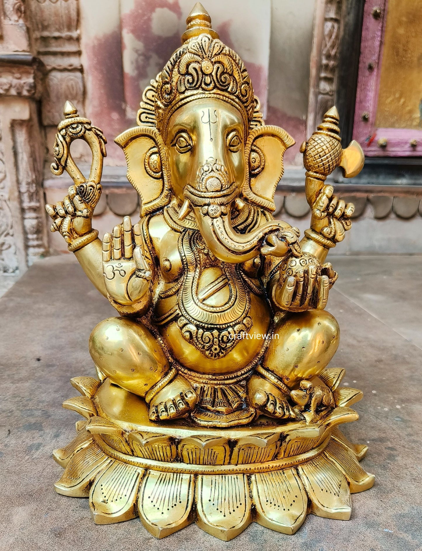 15" Brass Lord Ganesh Statue super fine