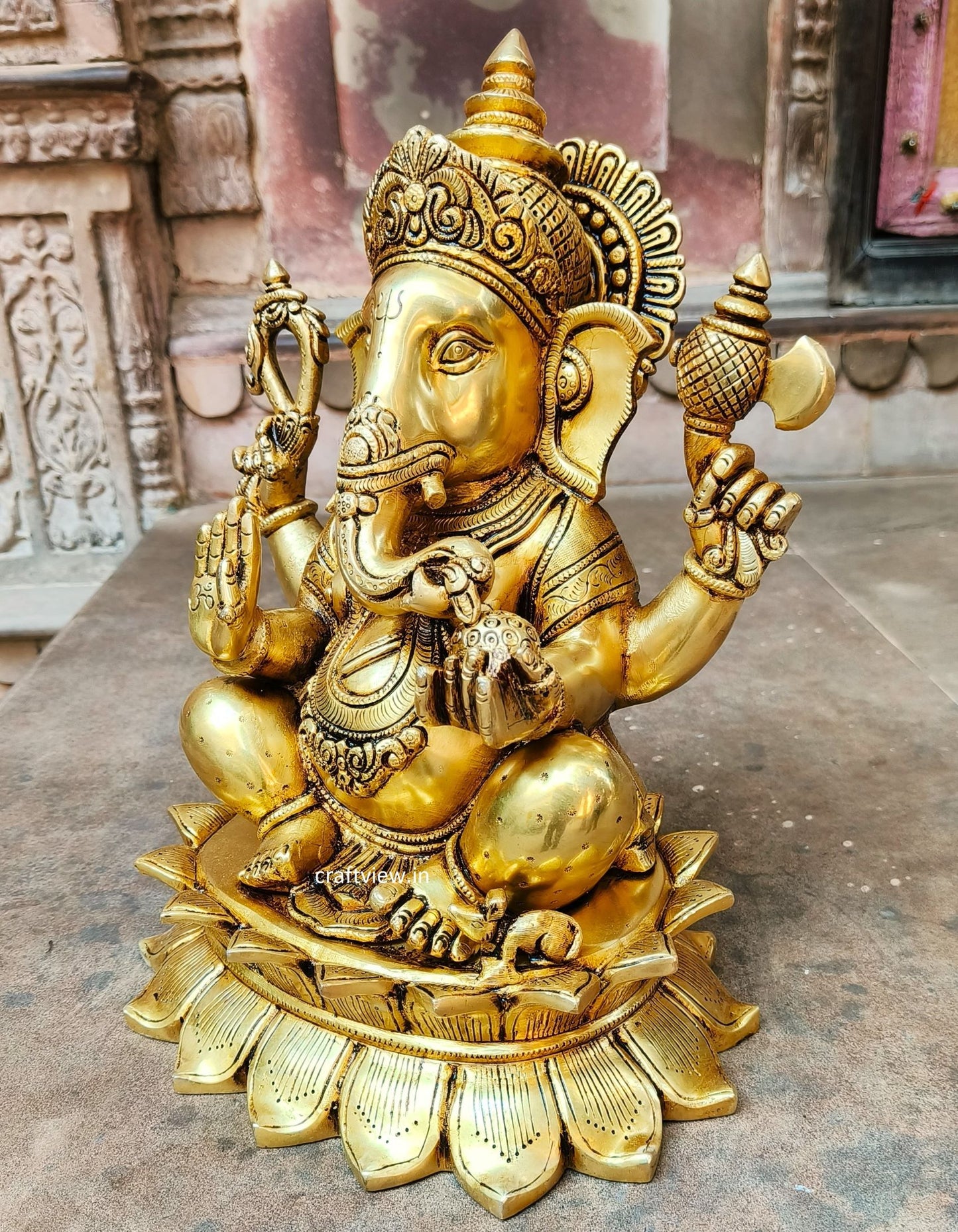 15" Brass Lord Ganesh Statue super fine