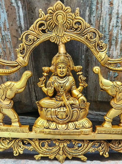 Brass Gajh Lakshmi Wall Ascents front Door Statue