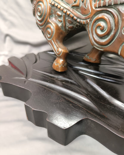 Brass Shiva Nandi Sculpture Sacred Bull Nandi Made By Artist