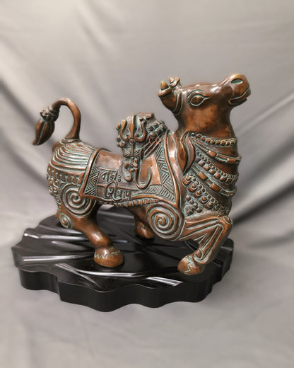 Brass Shiva Nandi Sculpture Sacred Bull Nandi Made By Artist