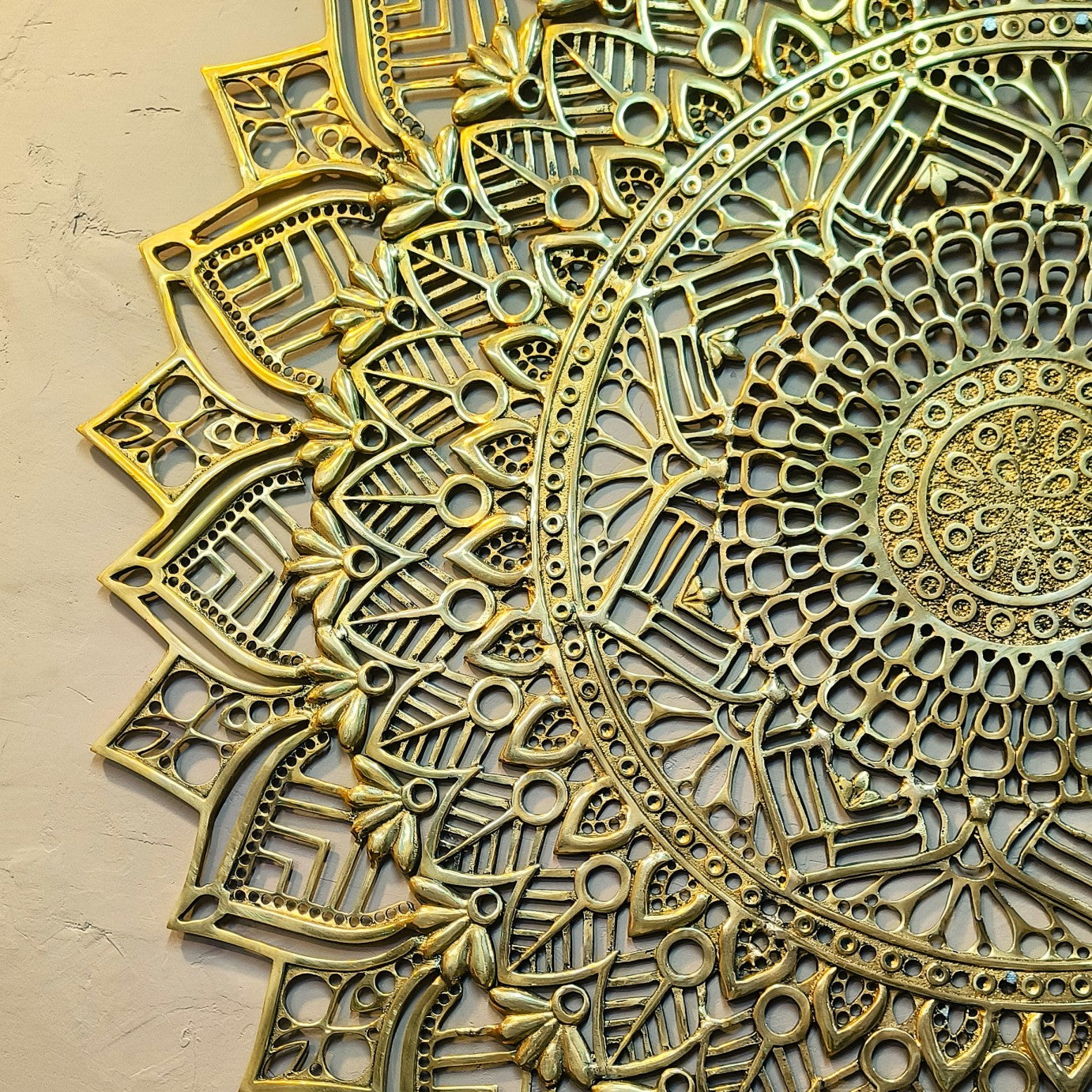 Brass Wall Decorative mandala design Figurine Radiate Positivity & Charm
