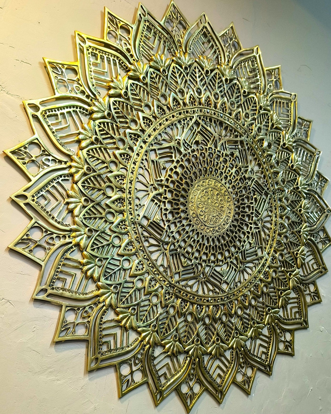 Brass Wall Decorative mandala design Figurine Radiate Positivity & Charm
