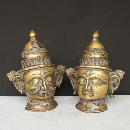 Shiva Gauri Mask Decorative Figurine