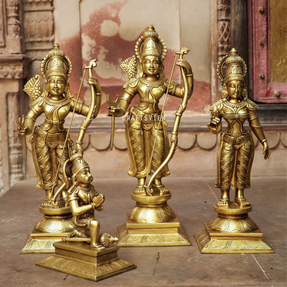 Ramdarbar Sculpture Ram Sita Laxman & Hanuman Statues 22"