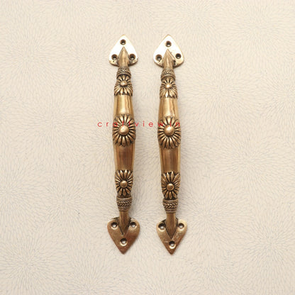 Brass Door Handle Tribal Art.