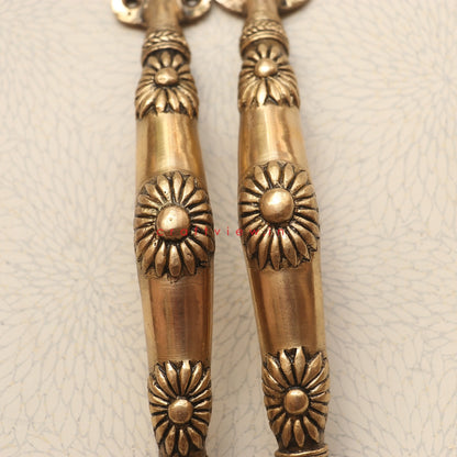 Brass Door Handle Tribal Art.
