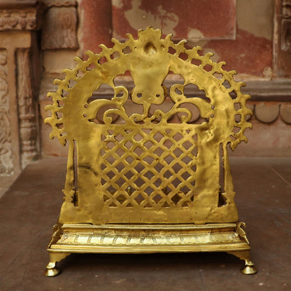 13" Brass Décor Prabhavali Temple Figurine