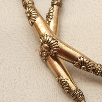 Brass Door Handle Tribal Art.