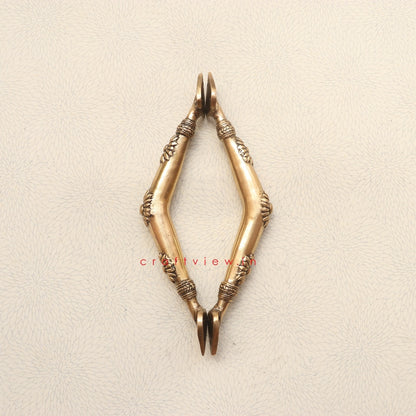 Brass Door Handle Tribal Art.