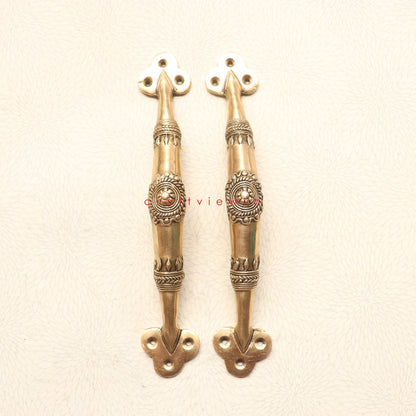 Brass Floral Door Handle