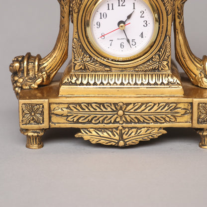 Brass Clock Tabletop Décor