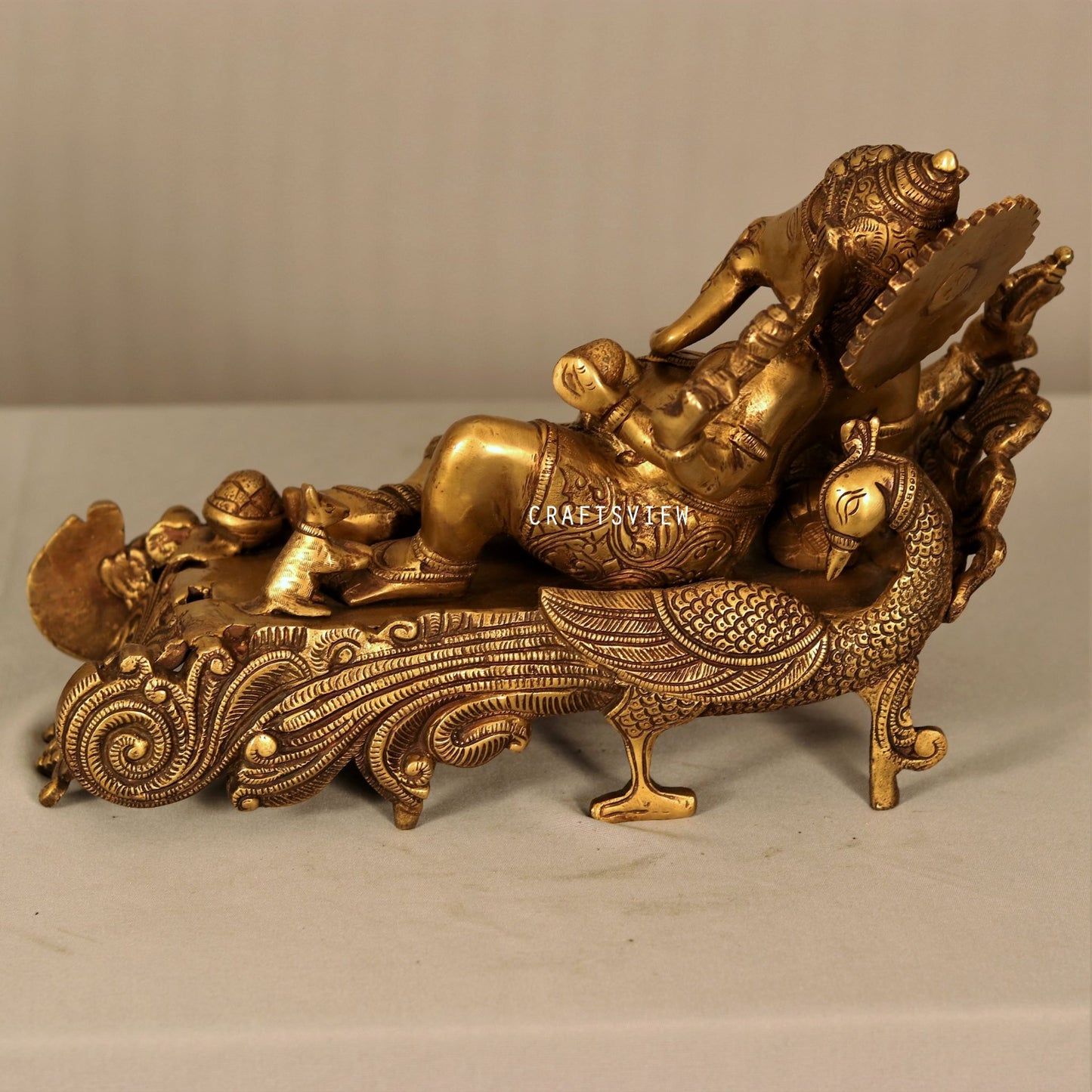 Brass Ganesh Statue 10"