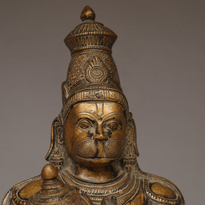 Brass Lord Hanuman Standing Statue