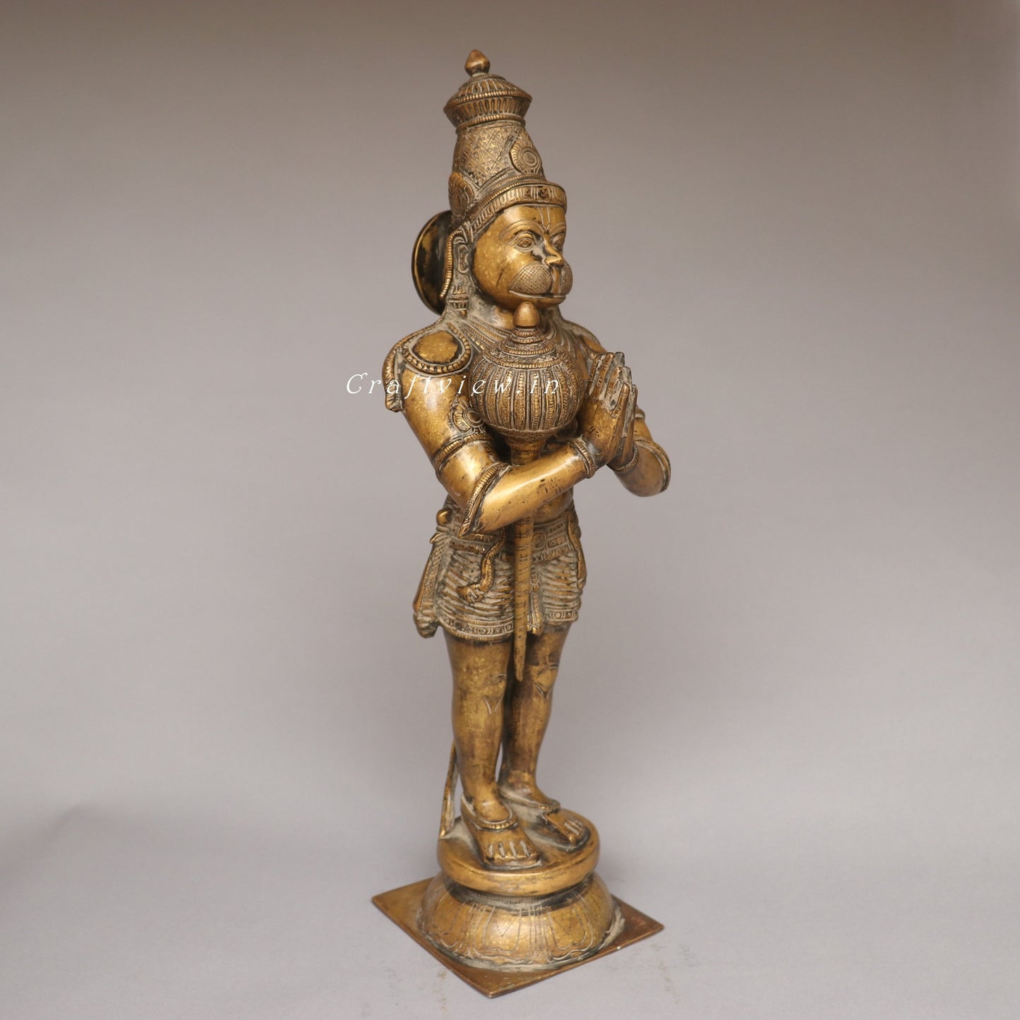Brass Lord Hanuman Standing Statue