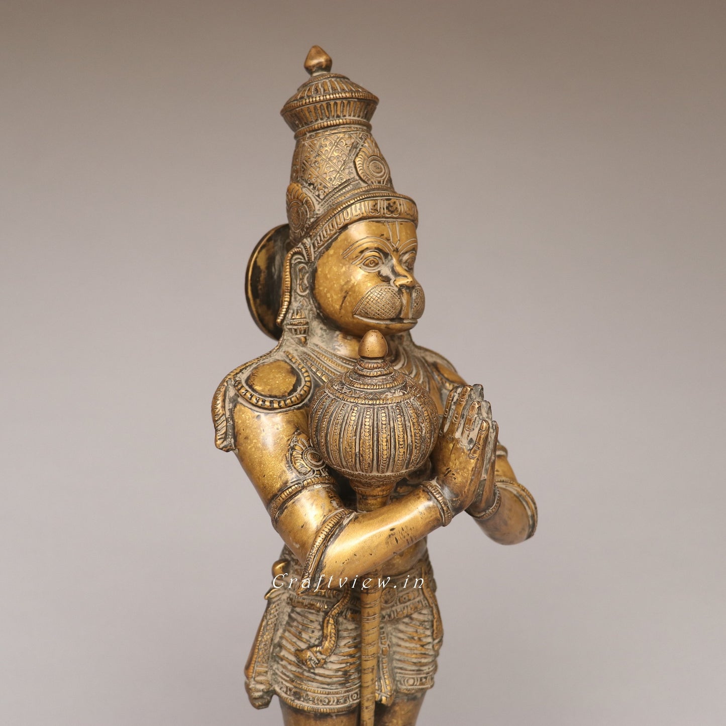 Brass Lord Hanuman Standing Statue