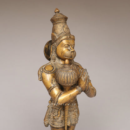 Brass Lord Hanuman Standing Statue