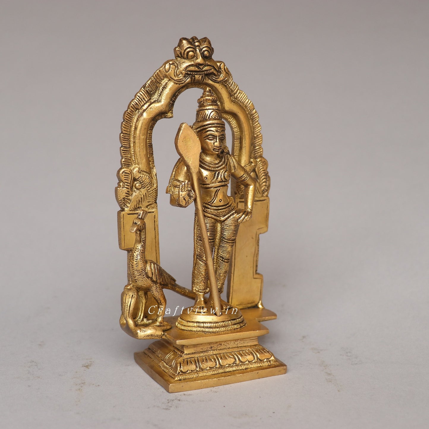 Brass Murgan idol With Prabhavali