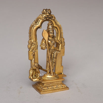 Brass Murgan idol With Prabhavali