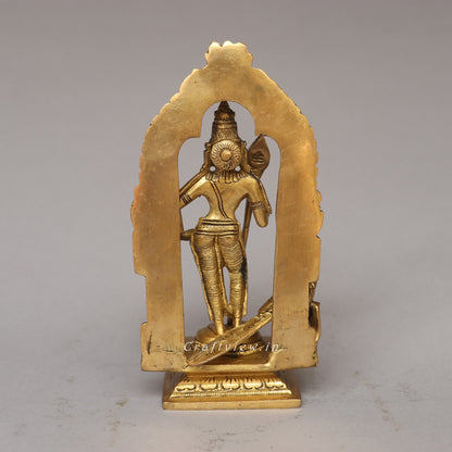 Brass Murgan idol With Prabhavali