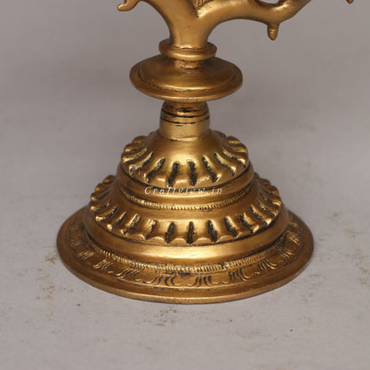 Brass Vyala Offering Candle Stand