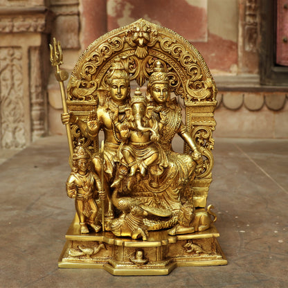 Brass Shiva Family