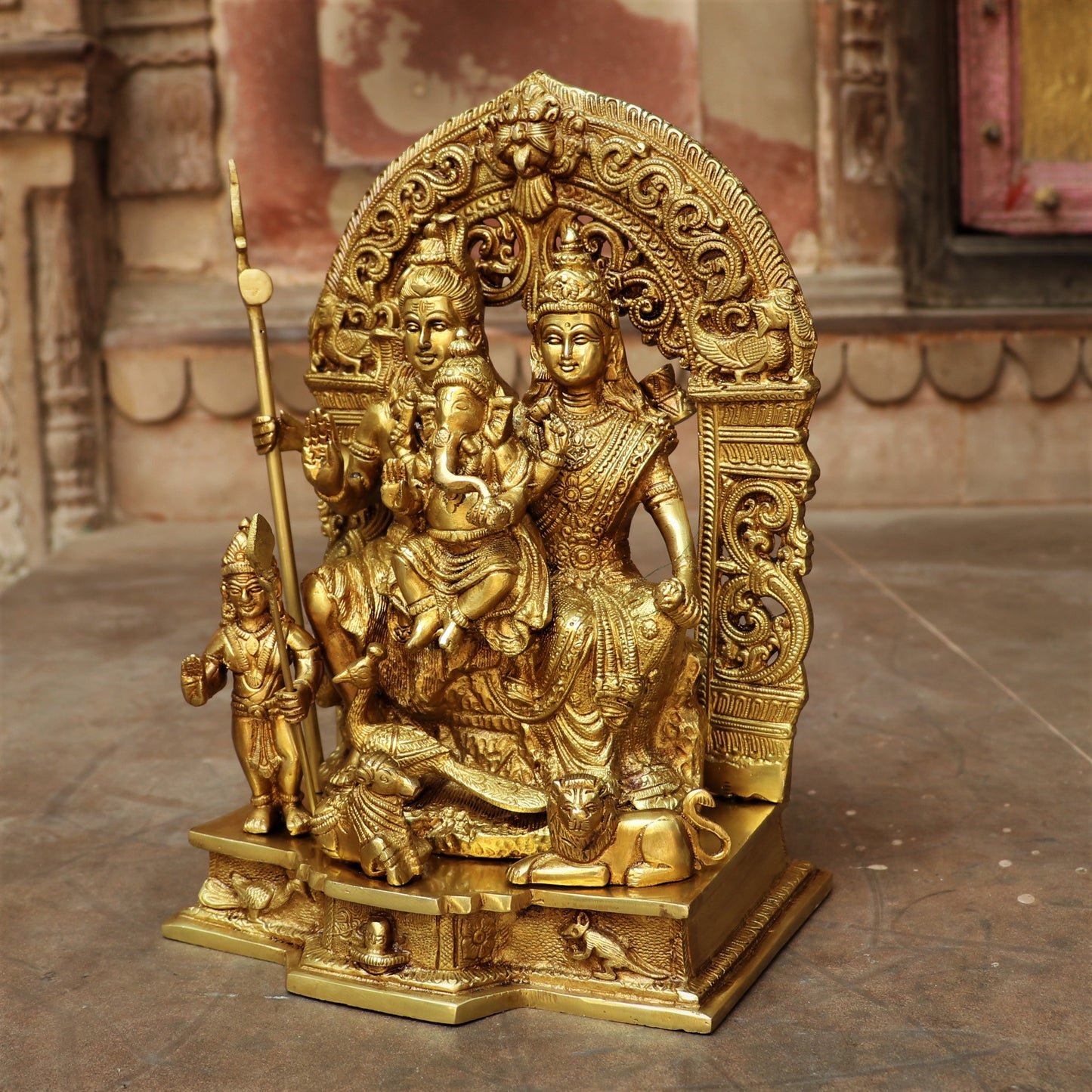 Brass Shiva Family