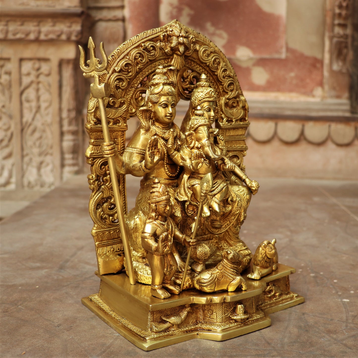 Brass Shiva Family