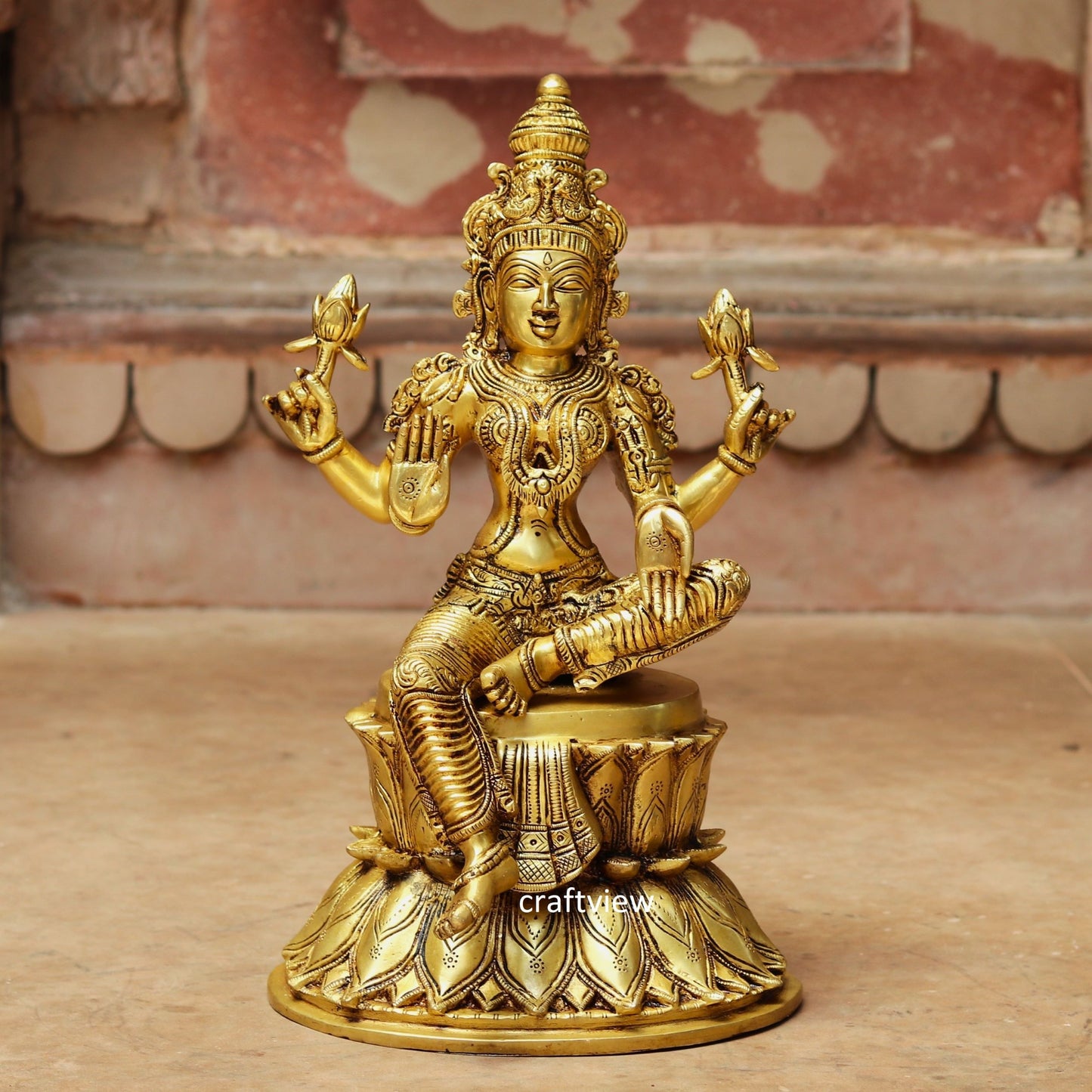 Beautiful Brass Lakshmi Ganesh Statues Fine Quality