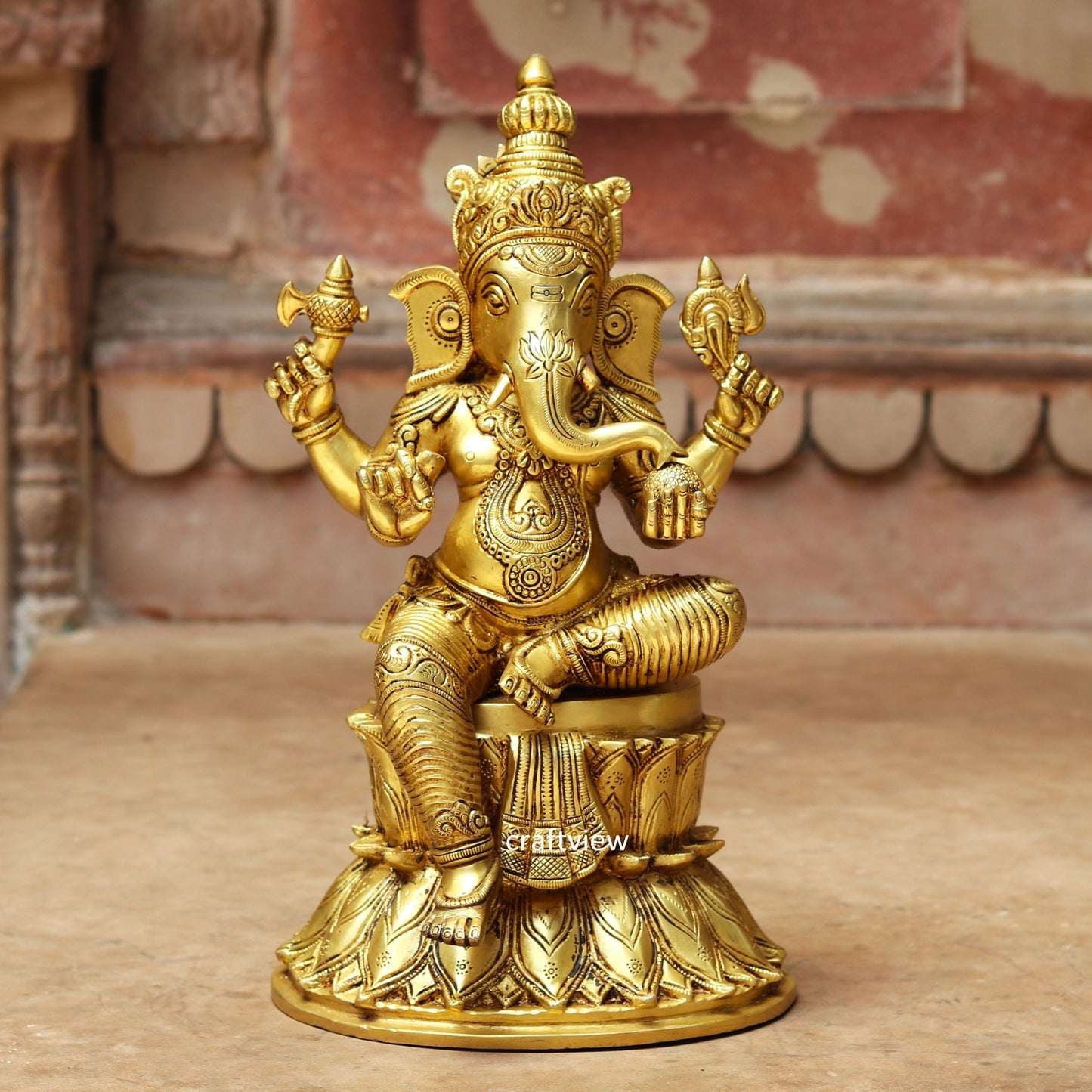 Beautiful Brass Lakshmi Ganesh Statues Fine Quality