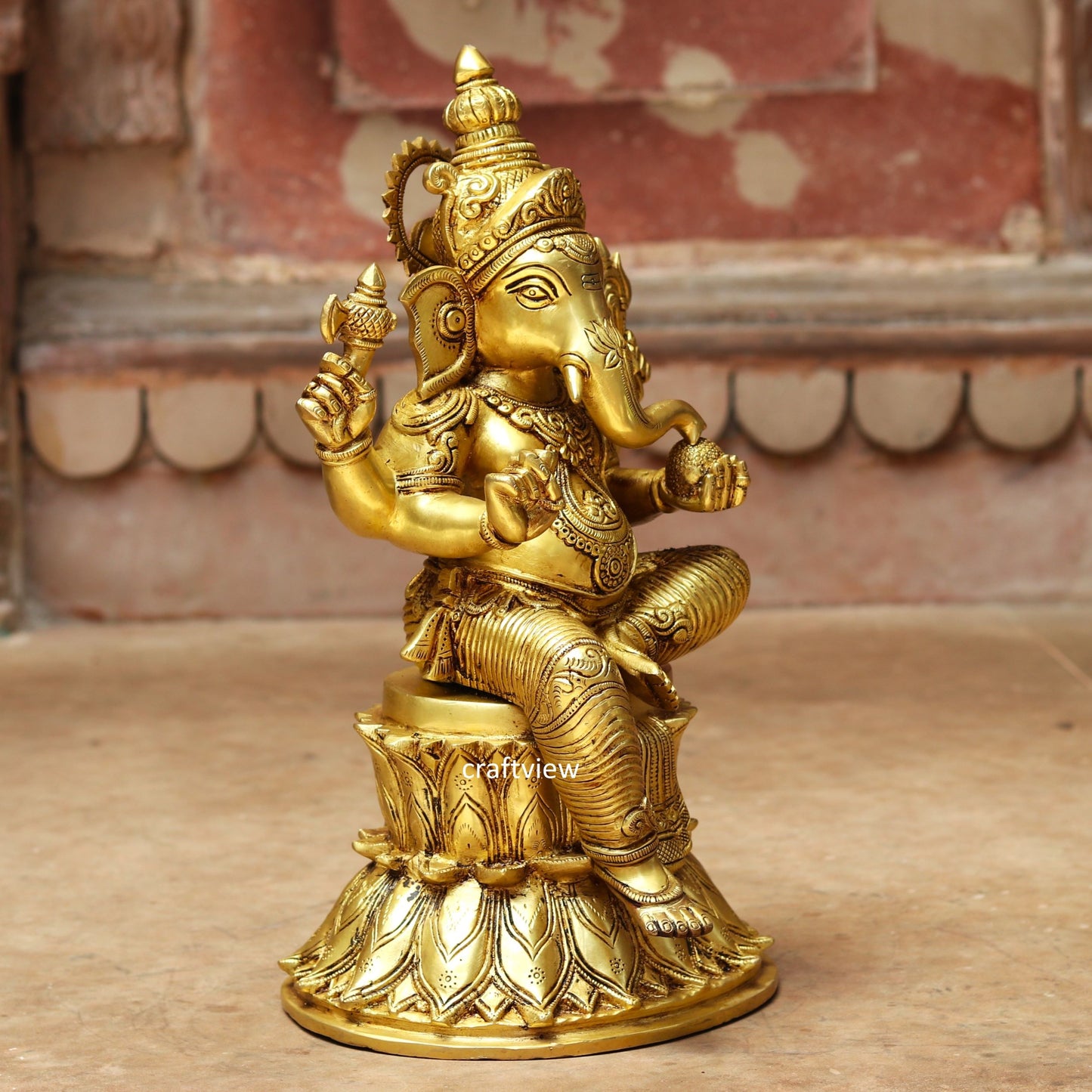 Beautiful Brass Lakshmi Ganesh Statues Fine Quality