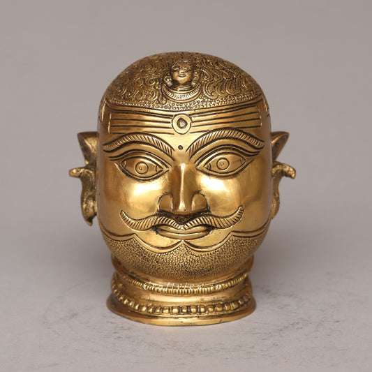 Brass Shiva Mukhalingam Head