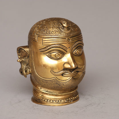 Brass Shiva Mukhalingam Head