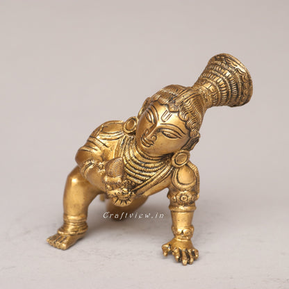 Brass Laddu Gopal Idol A Symbol of Divine Love and Playfulness