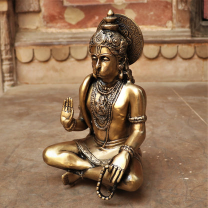 Brass Lord Hanuman Statue 9"