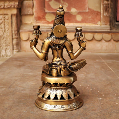 Brass Devi Lakshmi Statue 12"