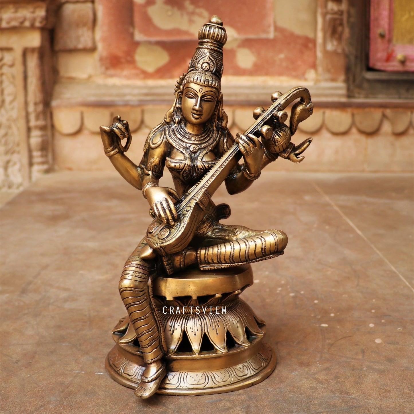 Brass Devi Lakshmi Statue 12"