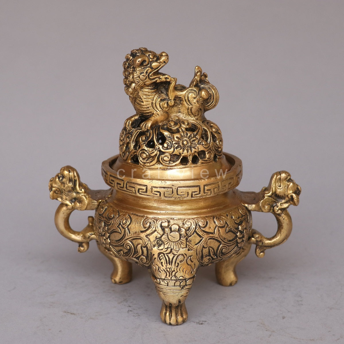 Dragon Pot Risers Brass Dragón Pot Incense Burner Figurine – Craftsview