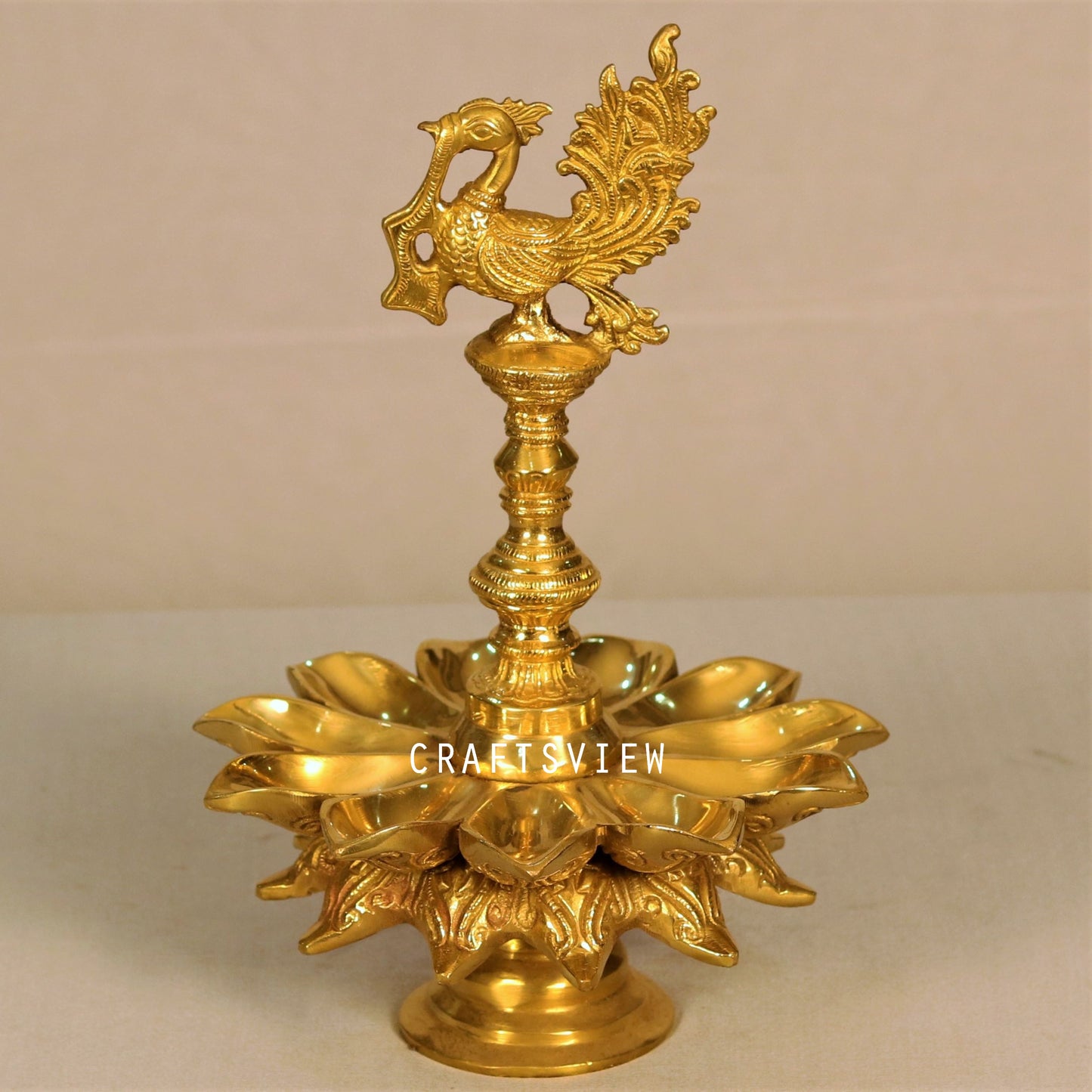 Brass Oil Lamp Decor Beautiful Peacock Lamp